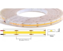 Tira LED 230V monocolor 16W/mt COB IP67 10x4mm corte cada 100mm, Venta por metros, desde 10,90€/mt